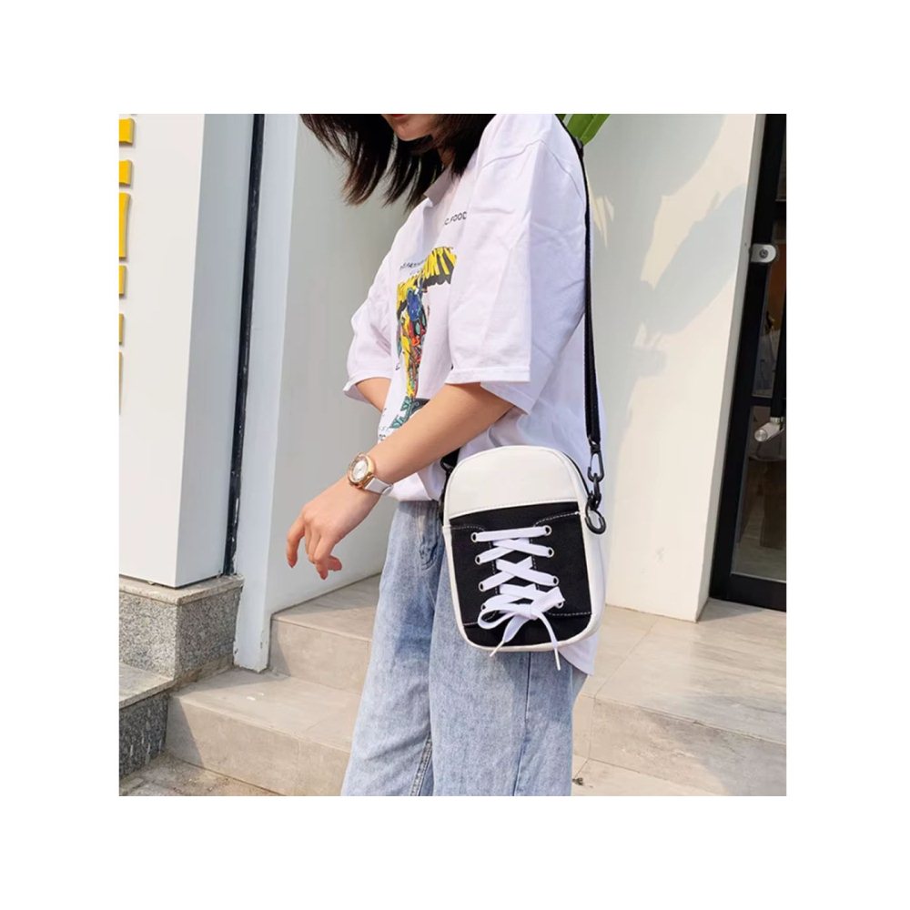 Fashion Patchwork Canvas Shoulder Bag