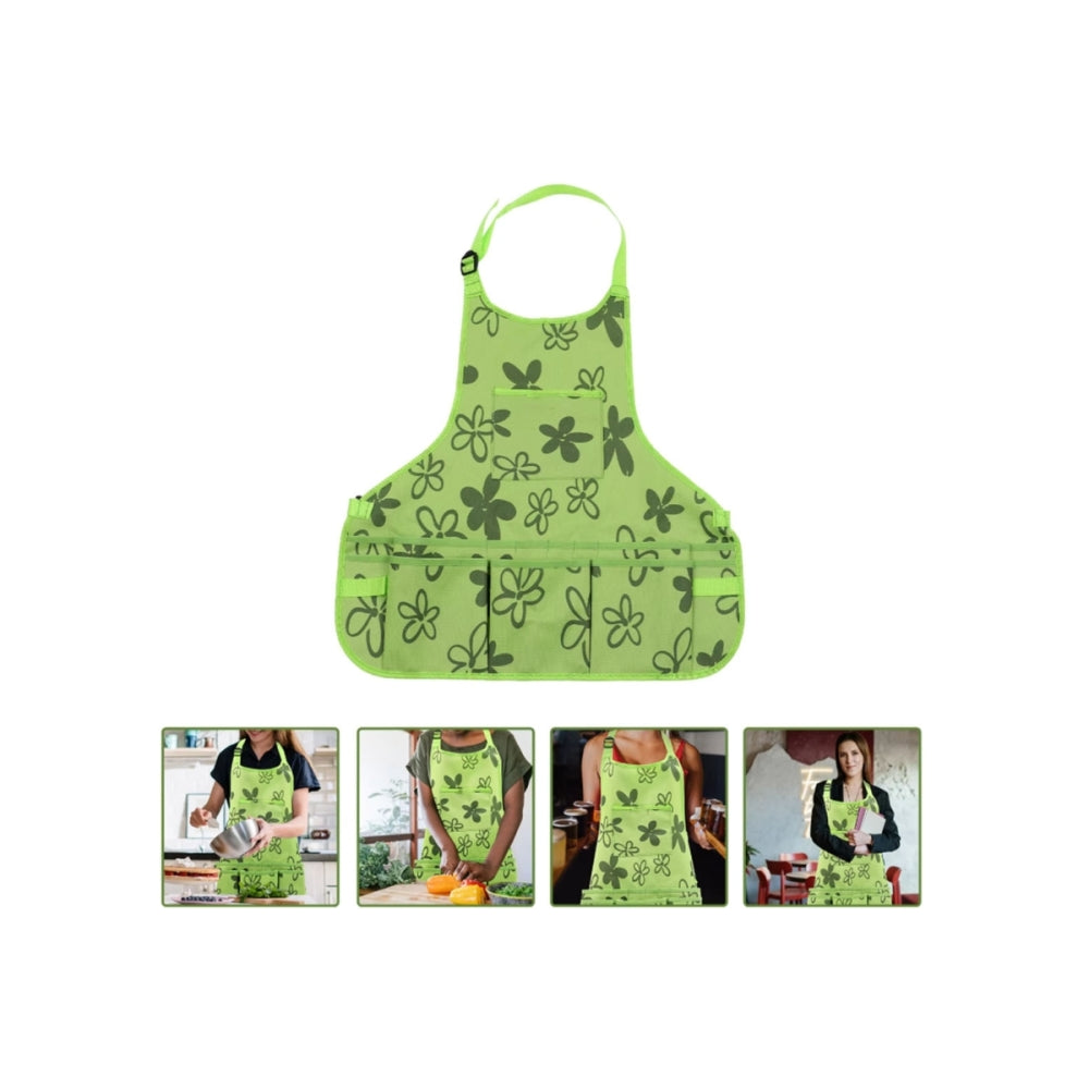 Oxford Cloth Gardening Apron with 14 Pockets and Adjustable Strap
