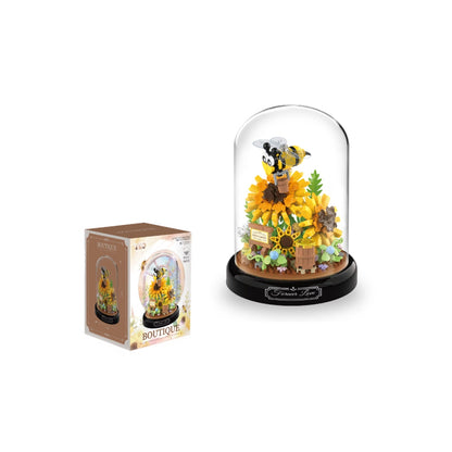 Insect Plant Building Blocks Set with Display Dome