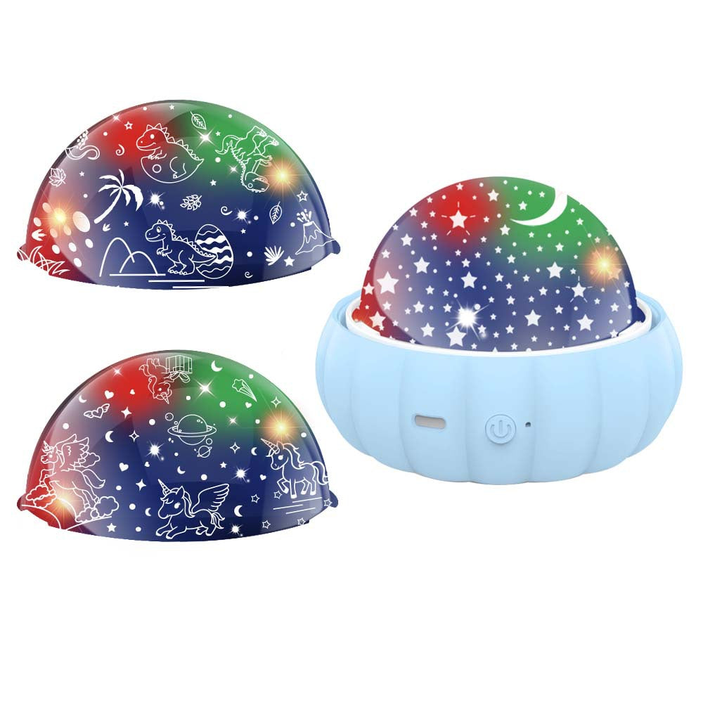 Rotating Starry Sky Projection Night Light Colorful Pattern Lamp