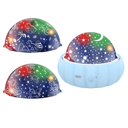 Rotating Starry Sky Projection Night Light Colorful Pattern Lamp