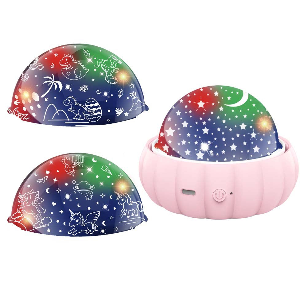 Rotating Starry Sky Projection Night Light Colorful Pattern Lamp