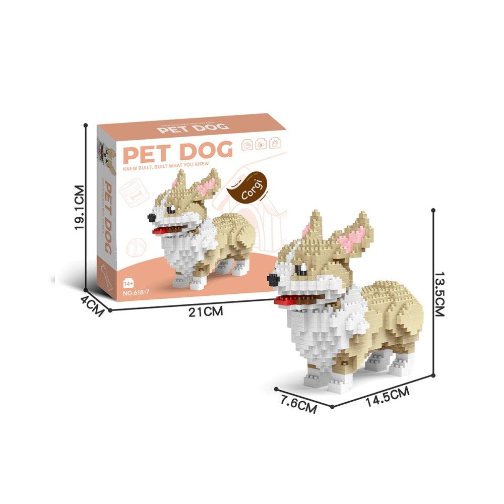 Pet Dog Building Blocks Small Particle Assembly Toy