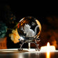 60mm 3D Laser Engraved Crystal Ball Cat Decoration Gift