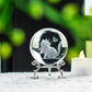 60mm 3D Laser Engraved Crystal Ball Cat Decoration Gift