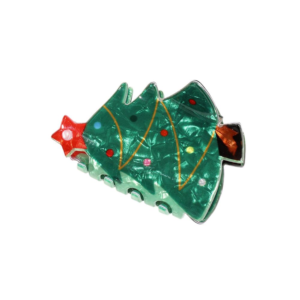 Christmas Hair Claw Clips with Santa Gingerbread Man Design