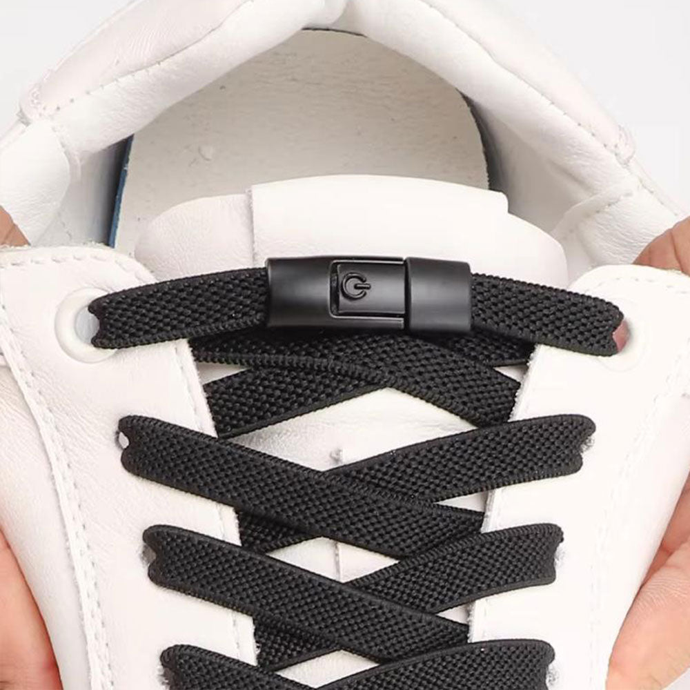 2 Pairs Elastic Shoe Laces No Tie Shoelaces Hook Lock Elastic Flat Shoelaces Sneakers