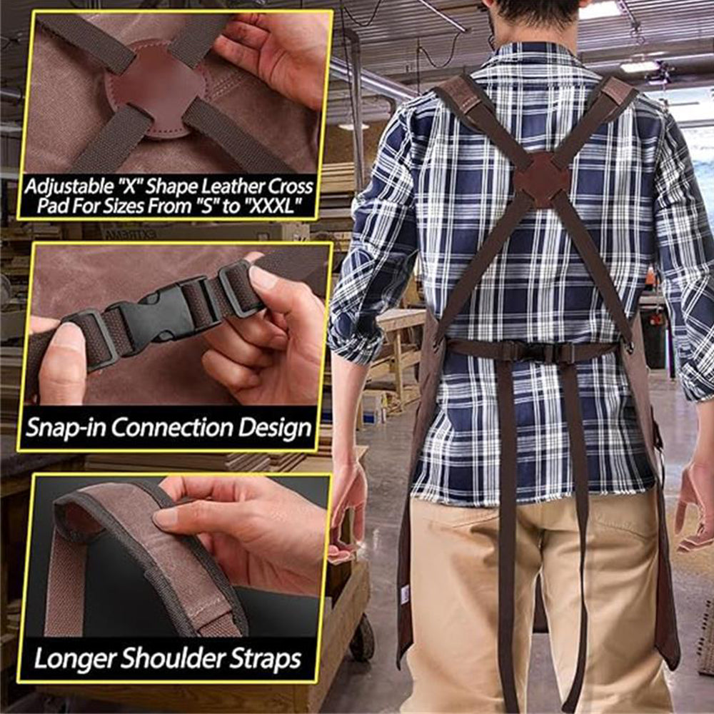 Woodworking Apron for Men Canvas Welder Aprons with Multi-Tool Pockets