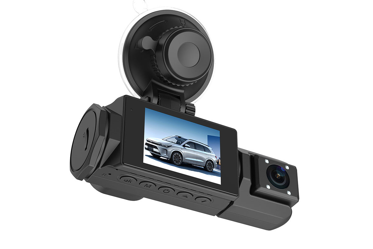 3 Channel Dash Cam With WIFI Front Inside And Rear Car Dash Camera With Motion Detection