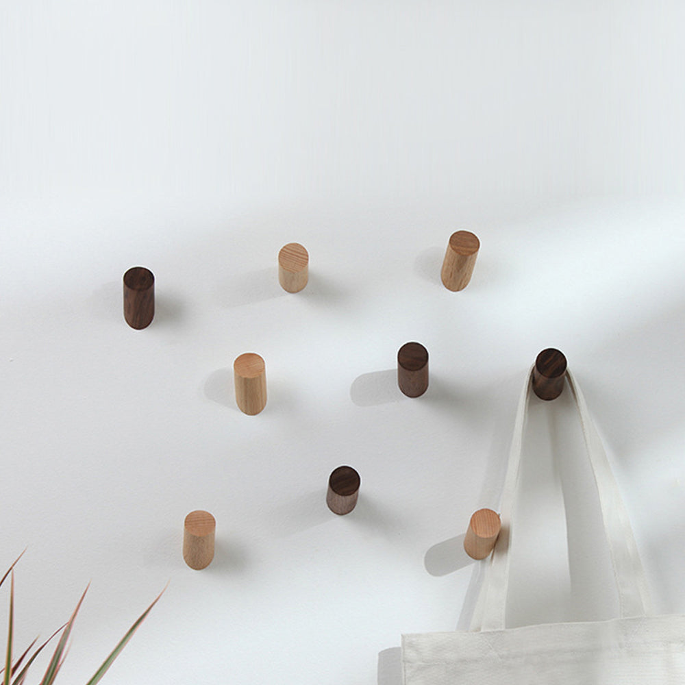 3 Sets Wooden Hook Wall Hook Hanger Hallway Home Decorations