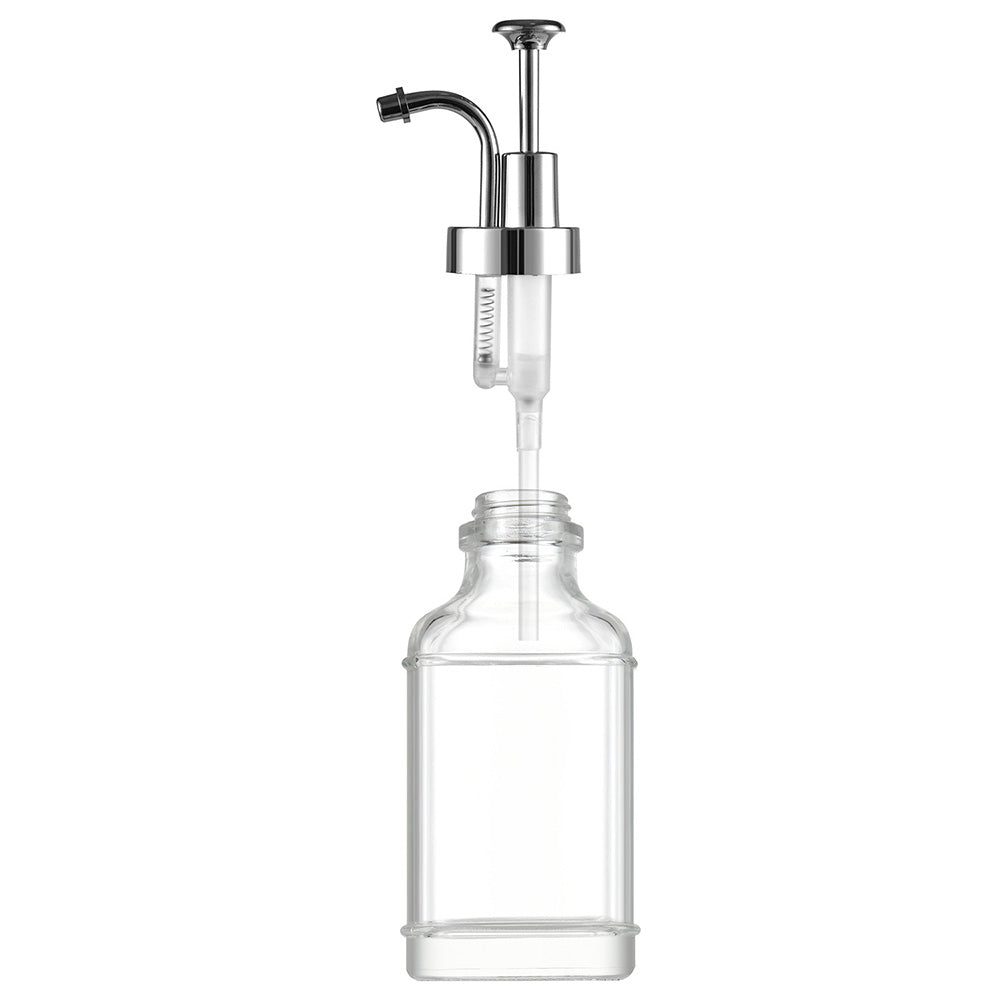 2 Pack 500ml Square Glass Syrup Soap Dispenser Bottles with Funnel