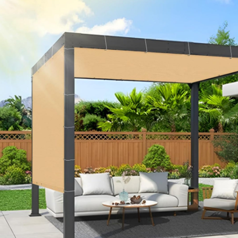 Outdoor Sun Shade Cloth Heat Resistant HDPE Sun Shade With Grommets