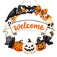 2 Pack Engineered Wood Halloween Ghost Pumpkin Hanging Door Signs