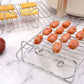 2PCS Square Air Fryer Rack Stackable Multi-Layer Stainless Steel Air Fryer Stand