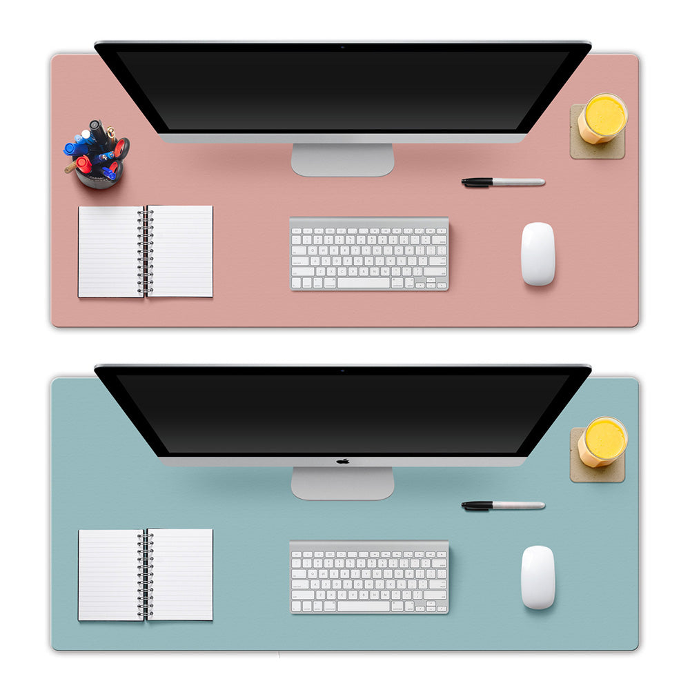 Dual-Sided Leather Desk Pad and Mouse Mat