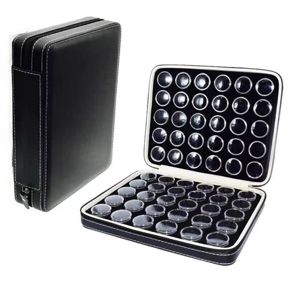 60 Compartment PU Rhinestone Gemstone Display and Storage Box