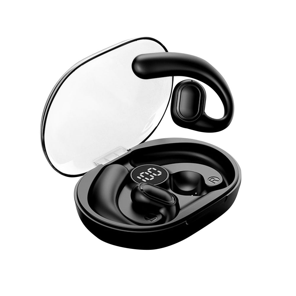 2Pcs Open Ear Headphones With Digital Display Charging Case Bluetooth 5.3 Wireless Sports Headphones