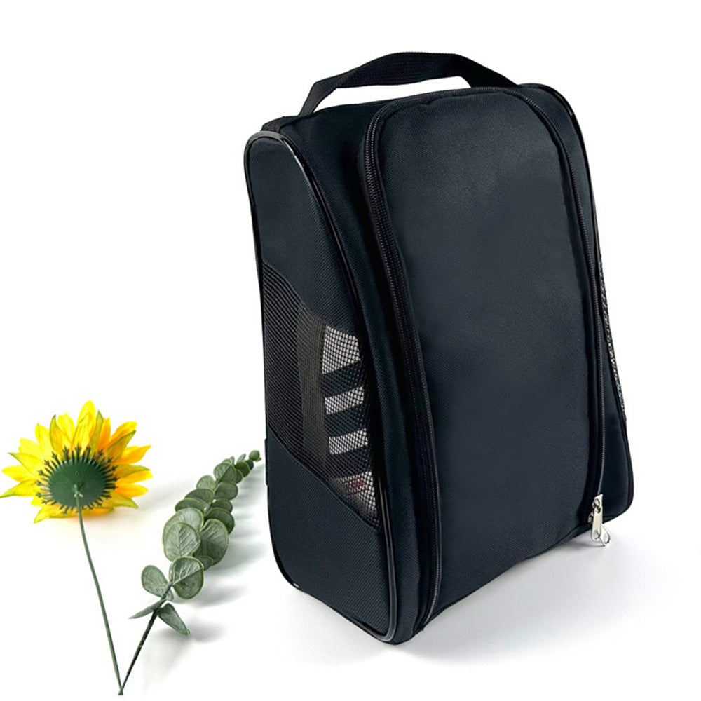 Golf Shoe Bag Zipper Sports Shoe Strap Bag with Clasped Strap Handle for Outdoor