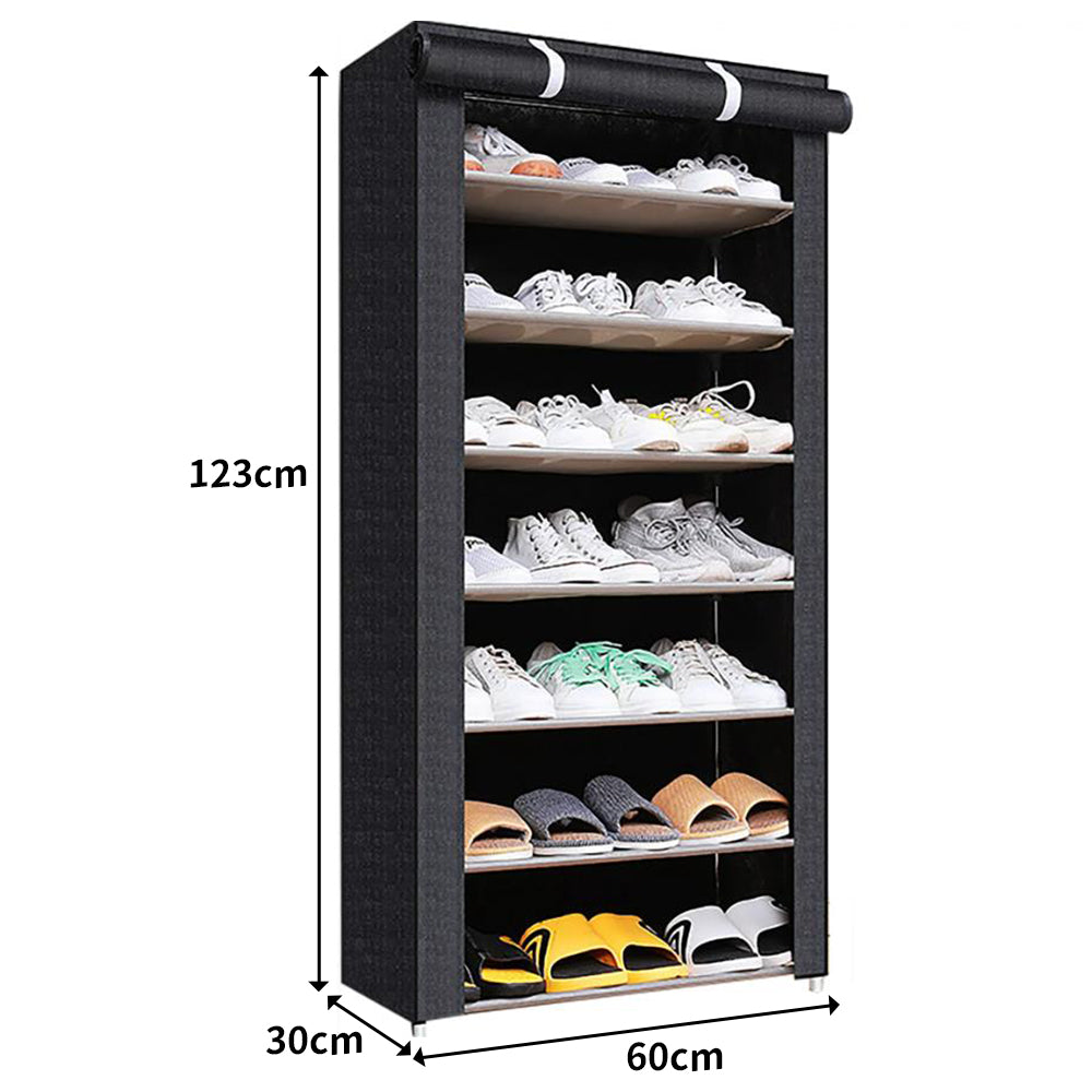 8-Layer Portable Shoe Storage Rack Cabinet