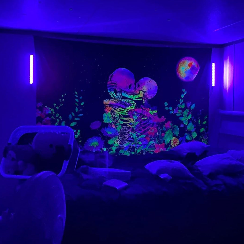 2 Pcs LED UV Black Light Bar with USB Cord for Party Glow