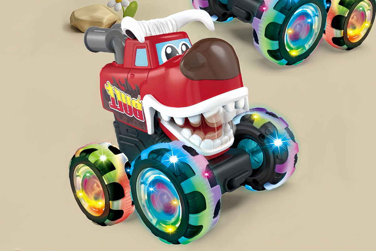 Monster Truck Toy Light-Up Cars Wheels Toy Car Press and Go Cars
