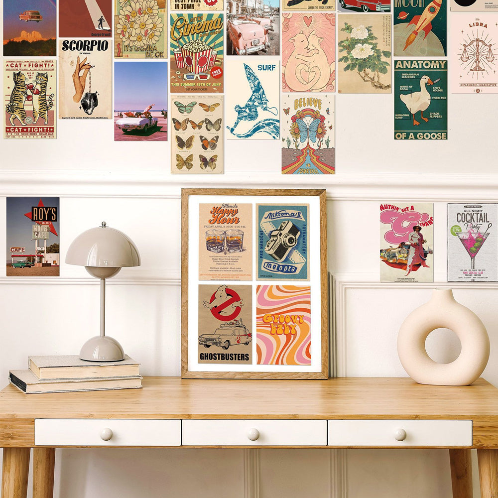 50Pcs Y2k Aesthetic Wallpaper Downtown Girl Room Poster Decor