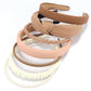 7 Piece Retro Pearl and Ribbon Hair Headband Set for Women