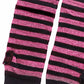 3 Pairs Women Fingerless Arm Warmers Striped Knit Winter Gloves