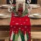 Christmas Table Runner Xmas Trees Tablecloth Cover For Kitchen Dinner Party