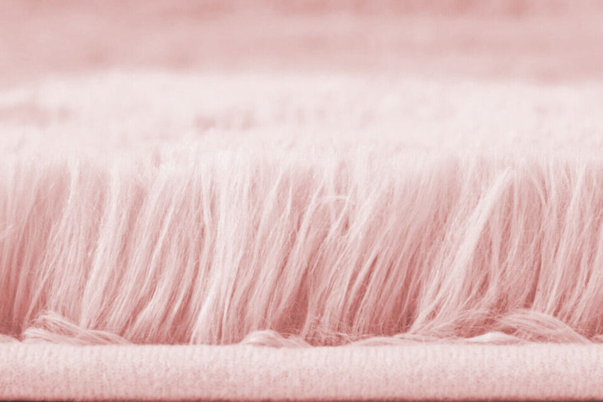 Non Slip Shaggy Bath Mat Ultra Soft Thick Fluffy Pile Non Slip Bath Rug-Pink
