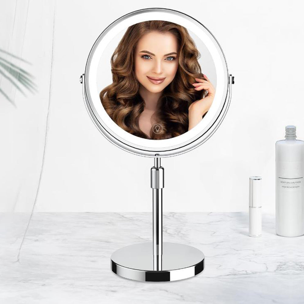 10X Magnifying Makeup Mirror with LED Light Foldable Cosmetic 360 Degree Rotation Mirror