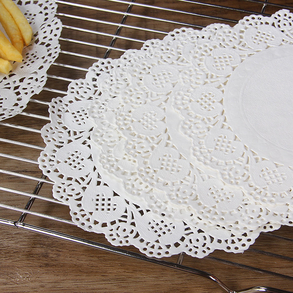 3Pcs Round Hollow Lace Paper Doilies
