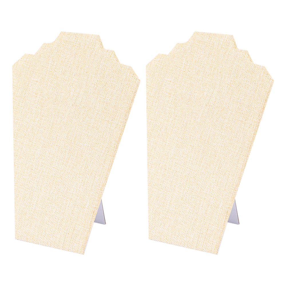 2Pcs Foldable Flannel Necklace Jewelry Bust Display Stands