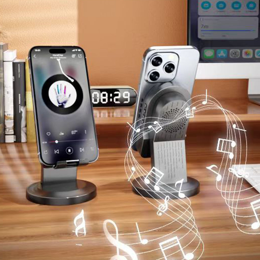 3-in-1 Wireless Induction Speaker with Phone Stand and Bluetooth 5.3 for Home Office