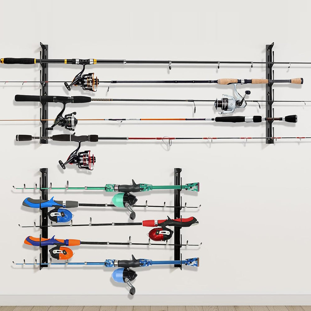 Horizontal Wall Mount Fishing Rod Storage Rack