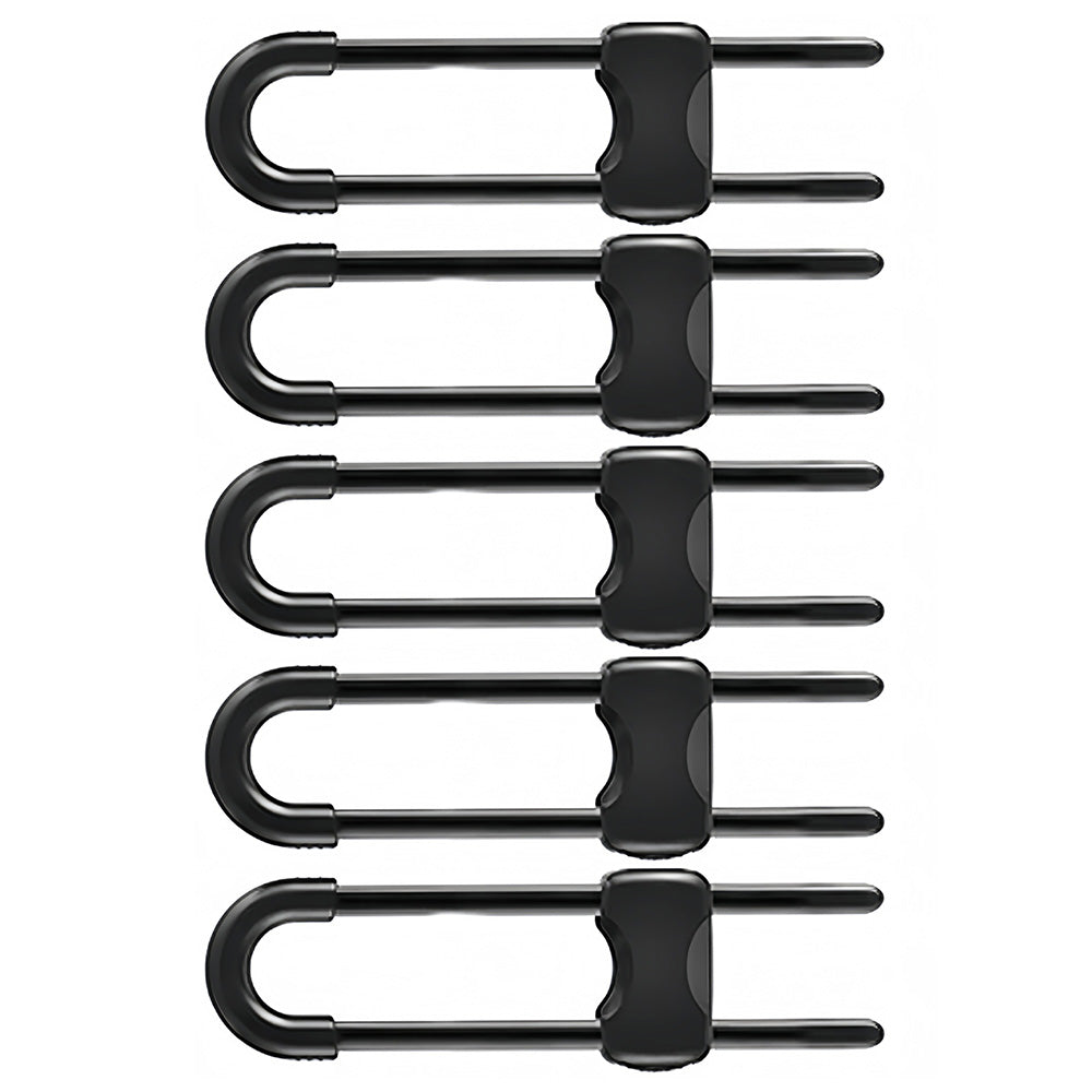 5Pcs Cabinet Locks U-Shaped Drawers Locks for Knob Handle on Door Cupboard