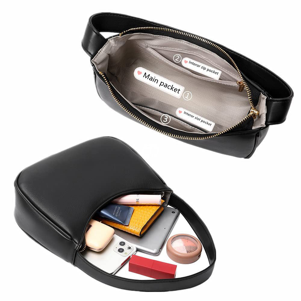 Shoulder Bag For Women Elegant Feminine Mini Handbags with Zipper Closure