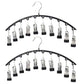 2 Pack Space-Saving 10-Clip Yoga Pants Hangers Closet Organizer for Leggings Skirts and More