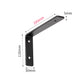 4 Pack 5mm Thick Black L Shelf Bracket Floating Shelf Supports with Screws