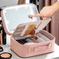 LED Mirror Makeup Case Hard Shell Rechargeable Lighted Cosmetic Organizer