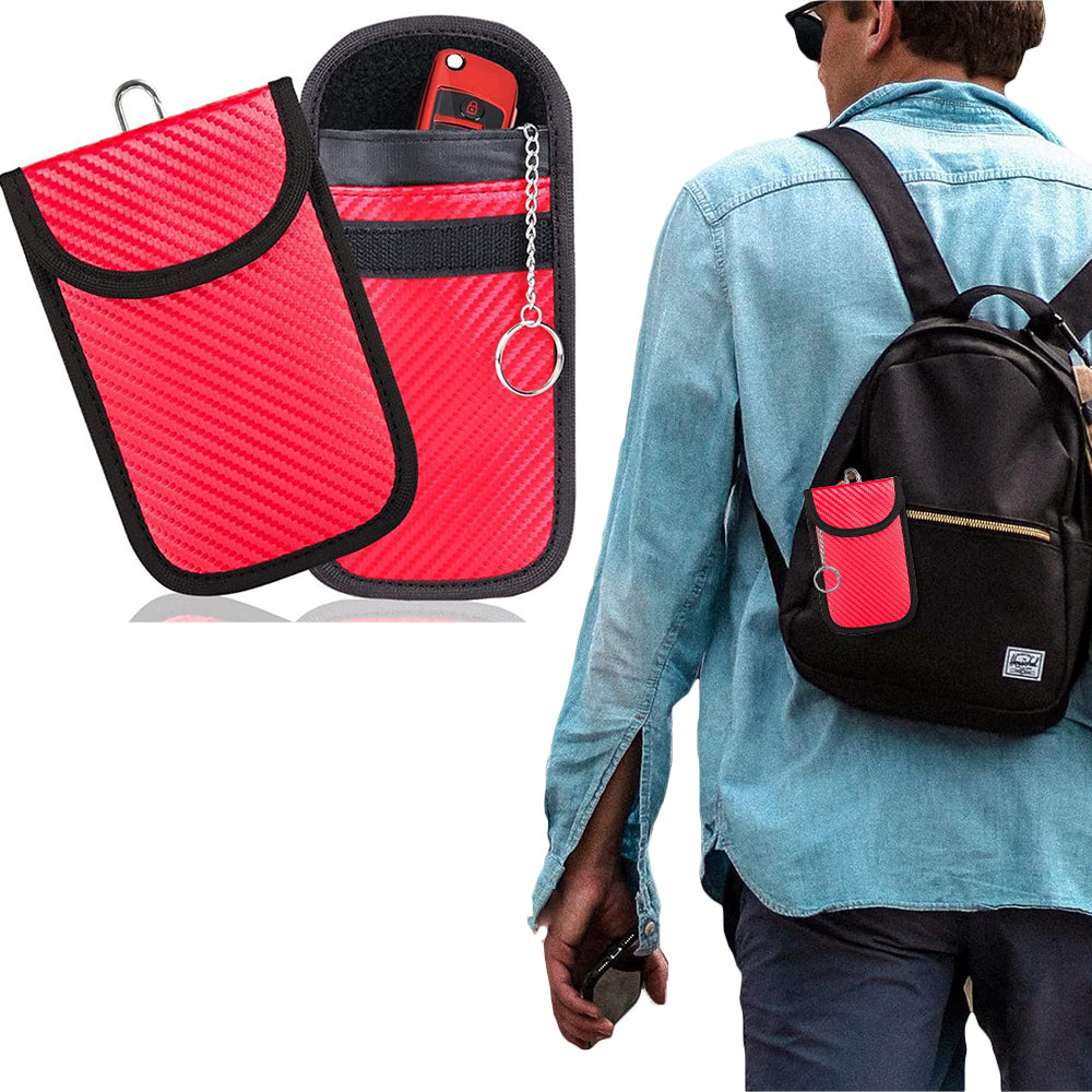 2pcs Faraday Bag for Key Fob Car RFID Anti Theft Pouch Key Protection Case