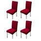 4Pcs Dining Chair Covers Stretch Slipcover Chair Covers Furniture Protector