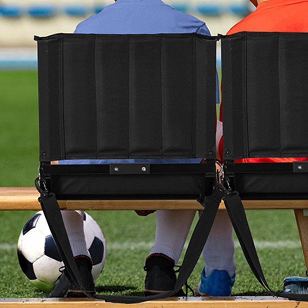 Comfortable Stadium Seat with Shoulder Strap Storage Pocket Foldable Stadium Chair for Outdoor