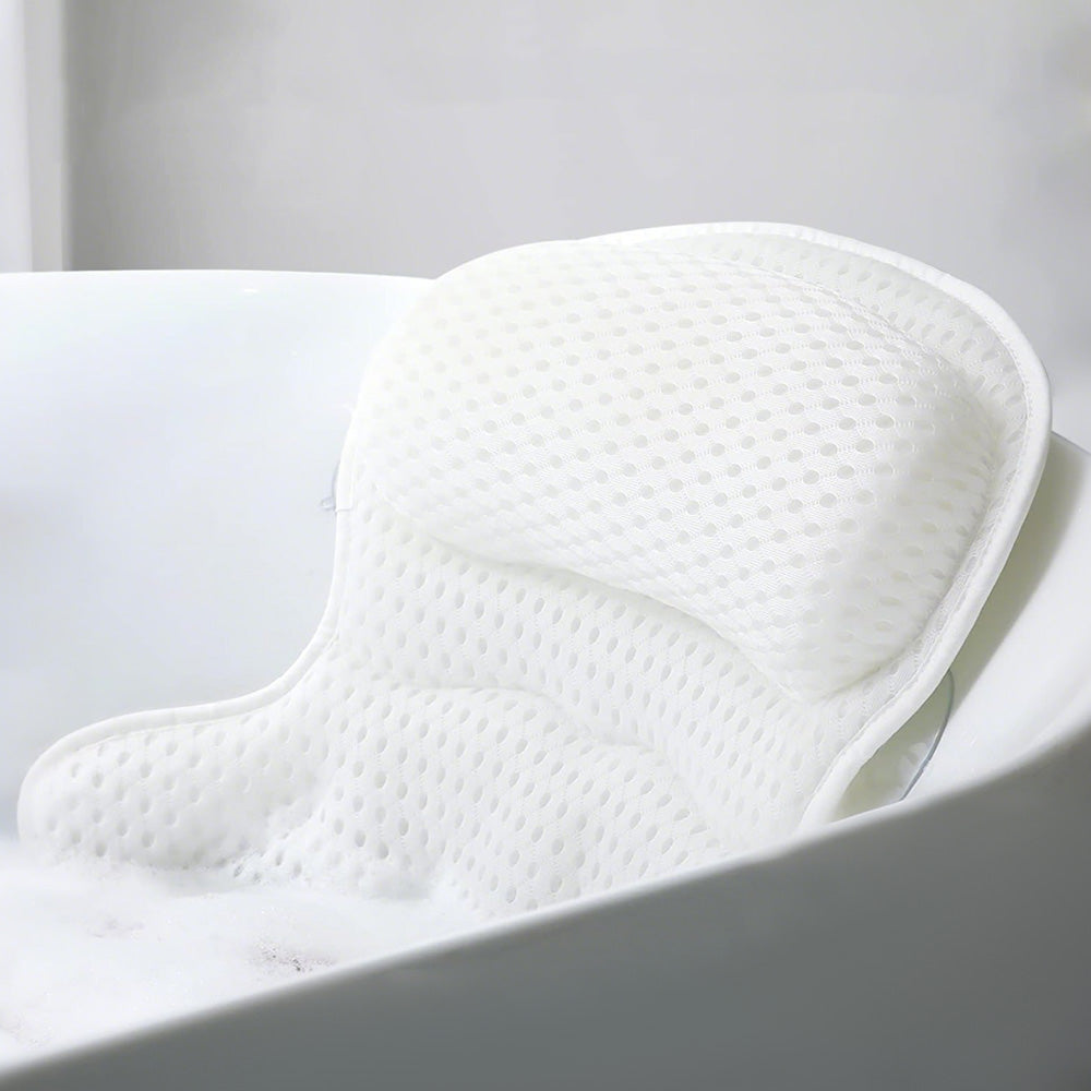 Bath Neck and Head Rest Pillow with Suction Cups