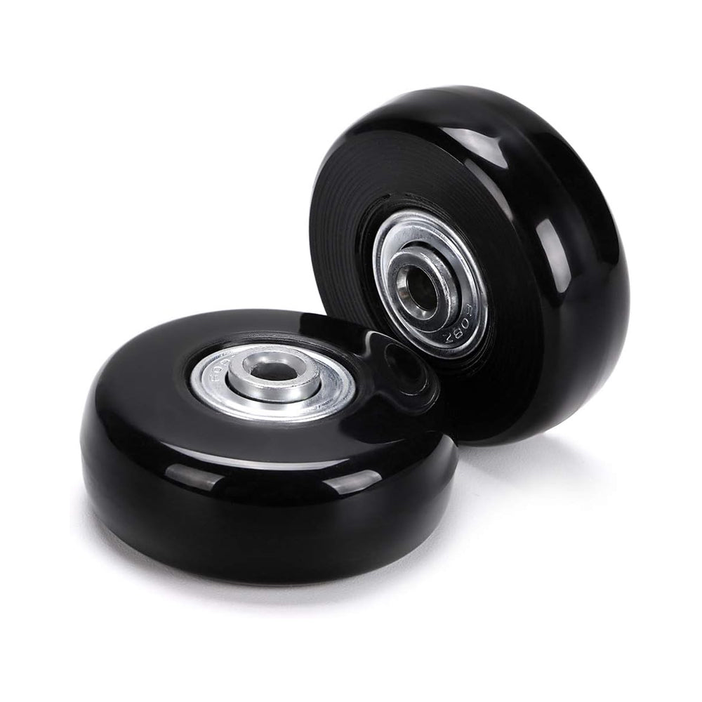 2 Sets of 2 Luggage Suitcase Replacement Wheels Rubber Swivel Caster Wheels Bearings Repair Kits