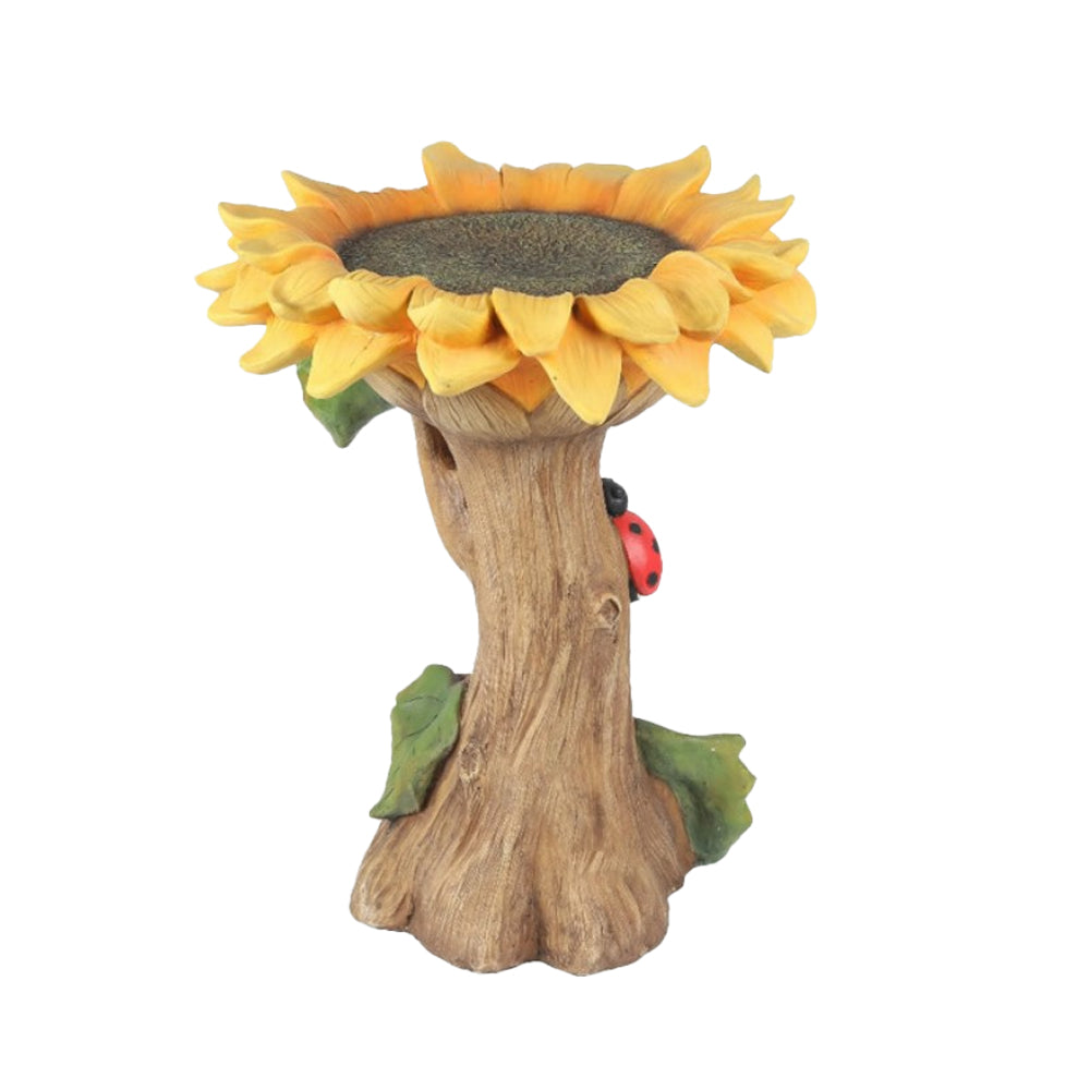 Garden Animal Figurine Resin Bird Water Feeder-Sunflower