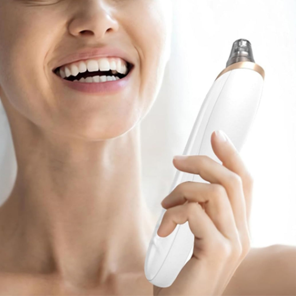 2Pcs Vacuum Blackhead Remover Facial Skin Pore Acne Pimple with 5 Suction Probes 4 Acne Needles