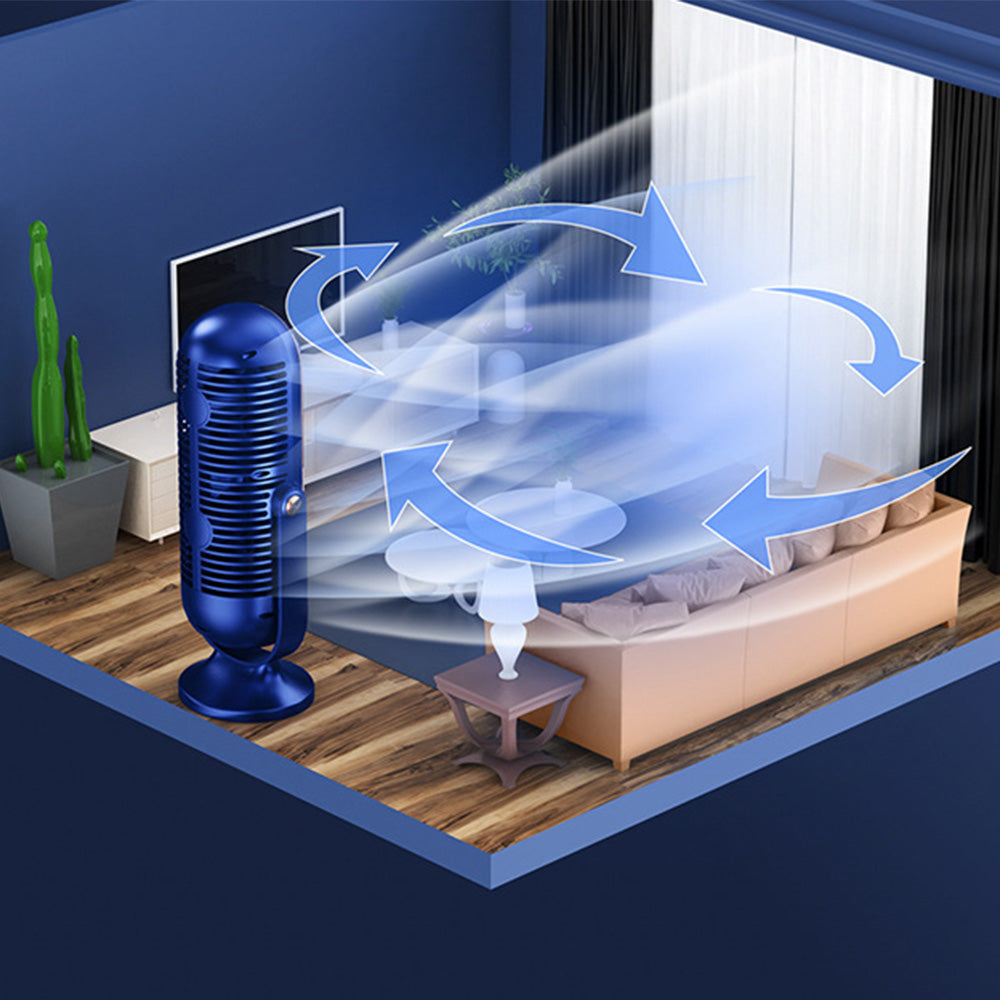 Wireless Cooling Table Fan Portable Tower Fan With 5 Speeds And 720 Degrees Oscillation