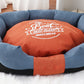 Waterproof Pet Bed Removable Washable Cat Dog Bed for Small and Medium Pets - Blue