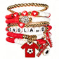 Colorful Soft Clay Football World Cup Bracelets Set for Aldults Soccer Fans